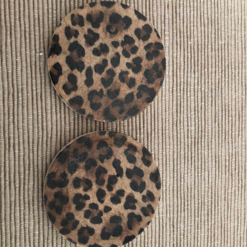 Leopard car coasters
